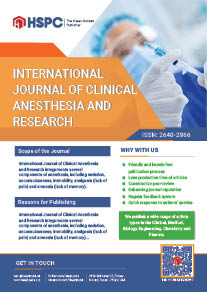 International Journal of Clinical Anesthesia and Research